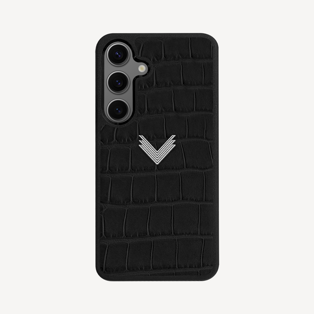 Husa Telefon Samsung S24 Plus, Piele Vitel, Textura Crocodil