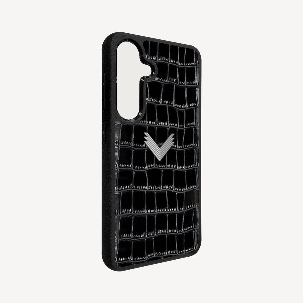 Husa Telefon Samsung S24, Piele Vitel, Textura Crocodil