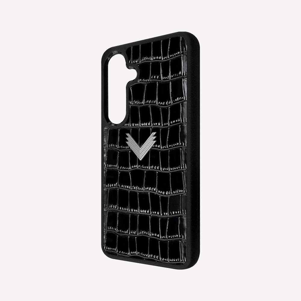 Husa Telefon Samsung S23, Piele Vitel, Textura Crocodil