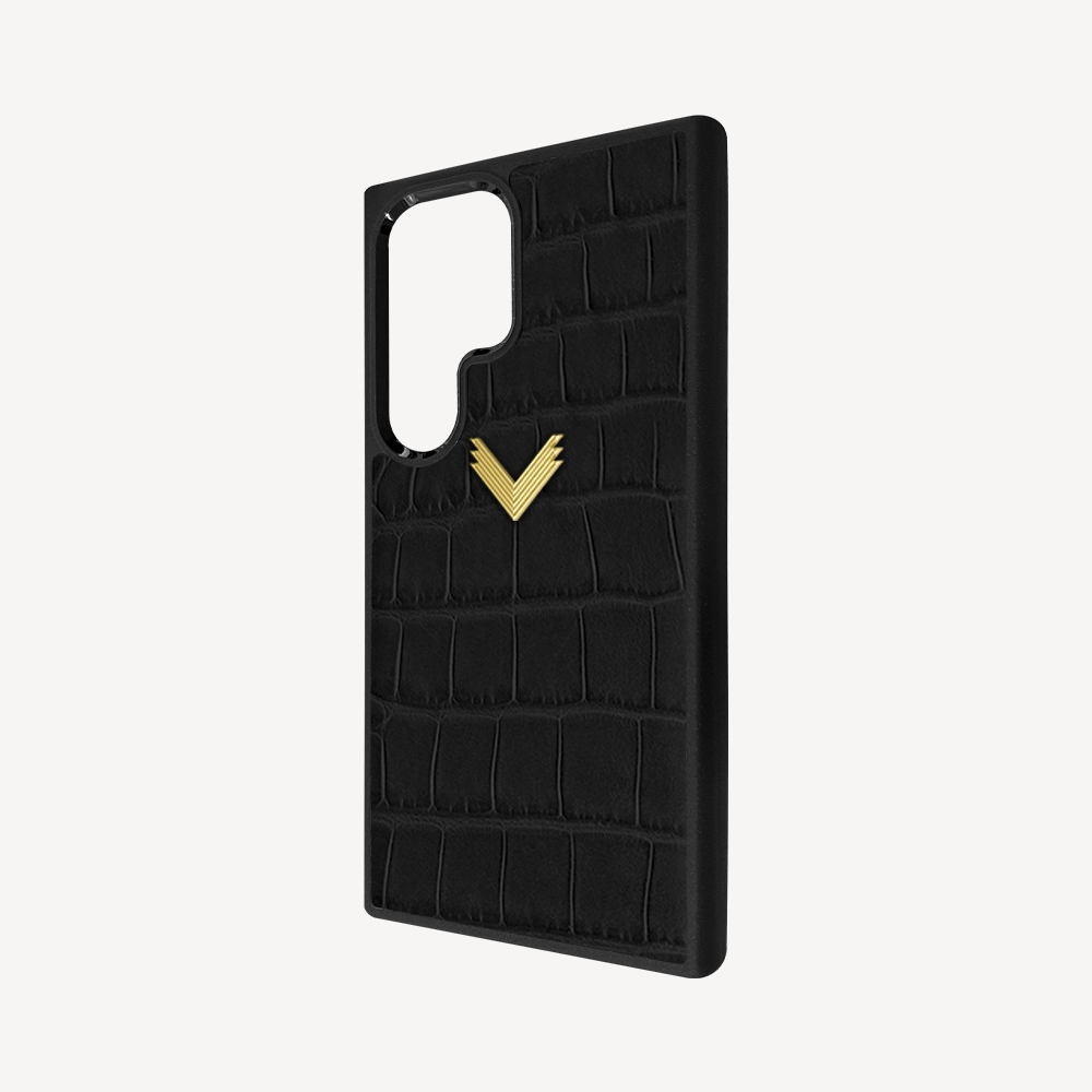 Husa Telefon Samsung S23 Ultra, Piele Vitel, Textura Crocodil