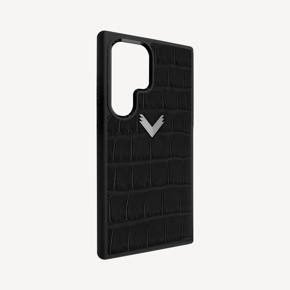Husa Telefon Samsung S23 Ultra, Piele Vitel, Textura Crocodil