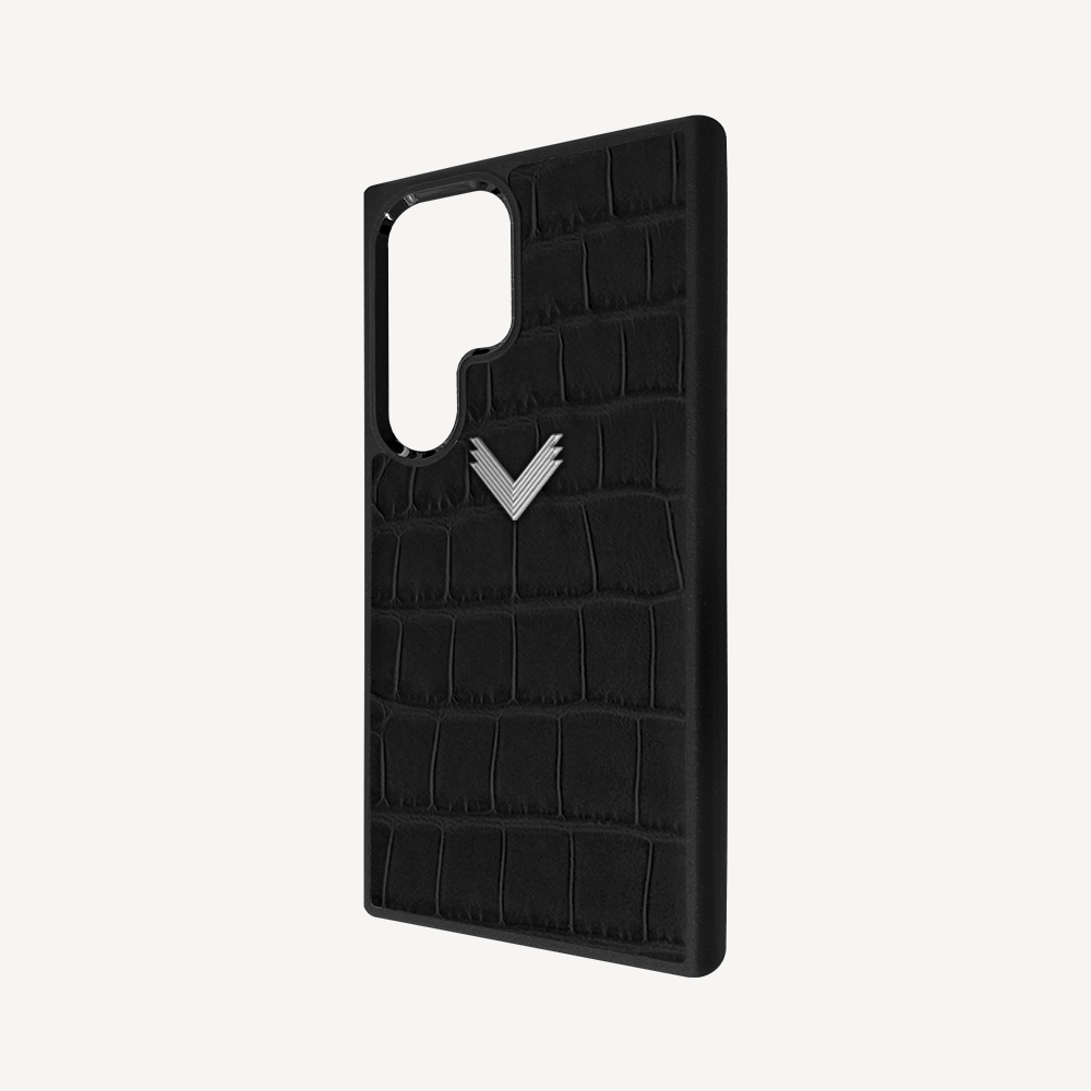 Husa Telefon Samsung S23 Ultra, Piele Vitel, Textura Crocodil