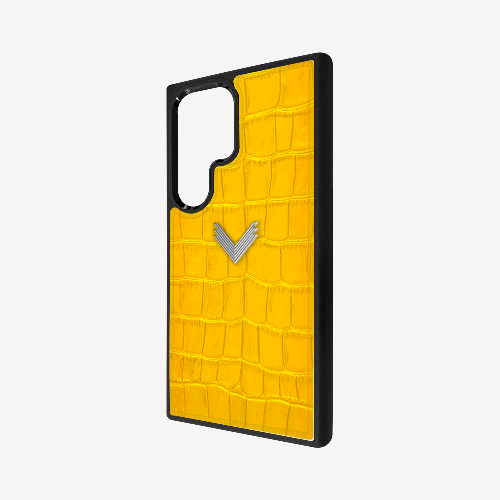 Husa Telefon Samsung S24 Ultra, Piele Vitel, Textura Crocodil