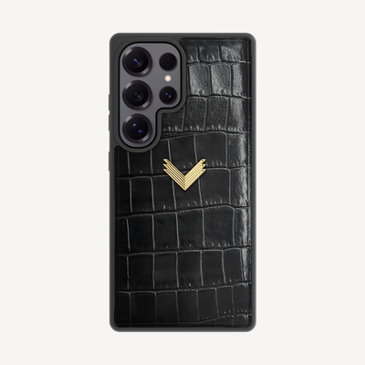 Husa Telefon Samsung S23 Ultra, Piele Vitel, Textura Crocodil