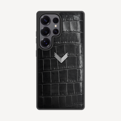 Husa Telefon Samsung S23 Ultra, Piele Vitel, Textura Crocodil