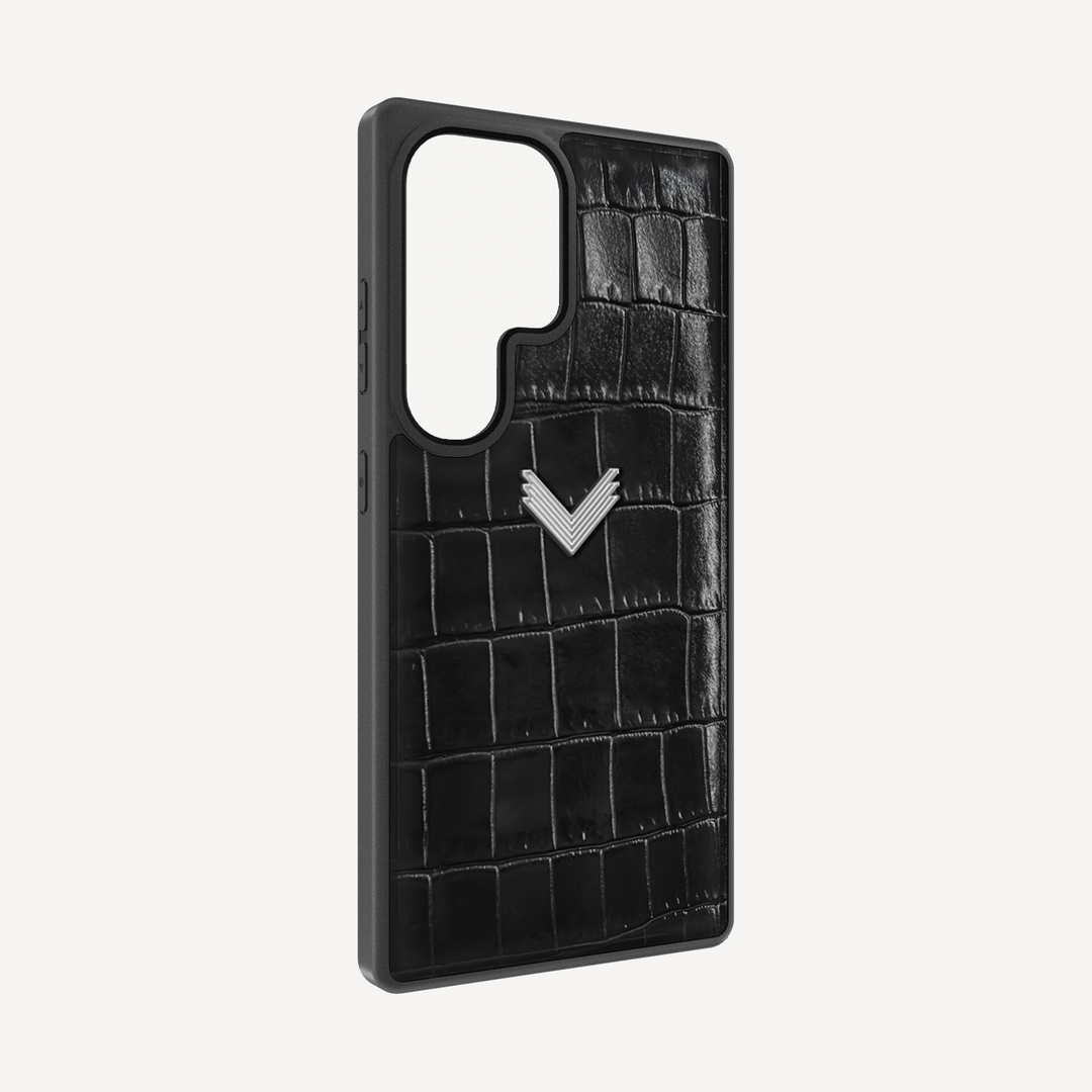 Husa Telefon Samsung S23 Ultra, Piele Vitel, Textura Crocodil