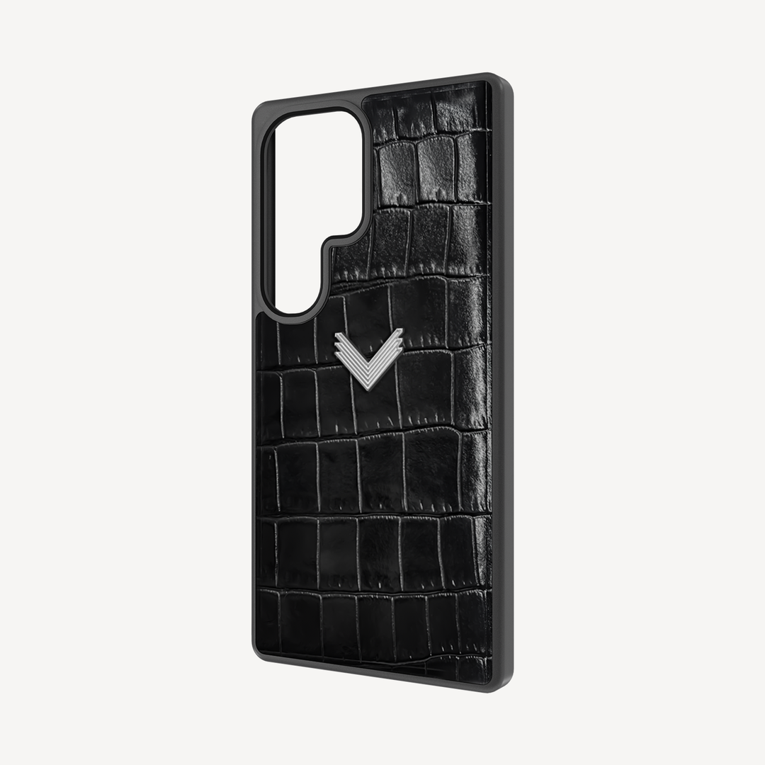 Husa Telefon Samsung S23 Ultra, Piele Vitel, Textura Crocodil