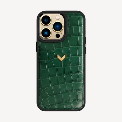 Husa Telefon iPhone 13 Pro Max, Piele Vitel, Textura Crocodil