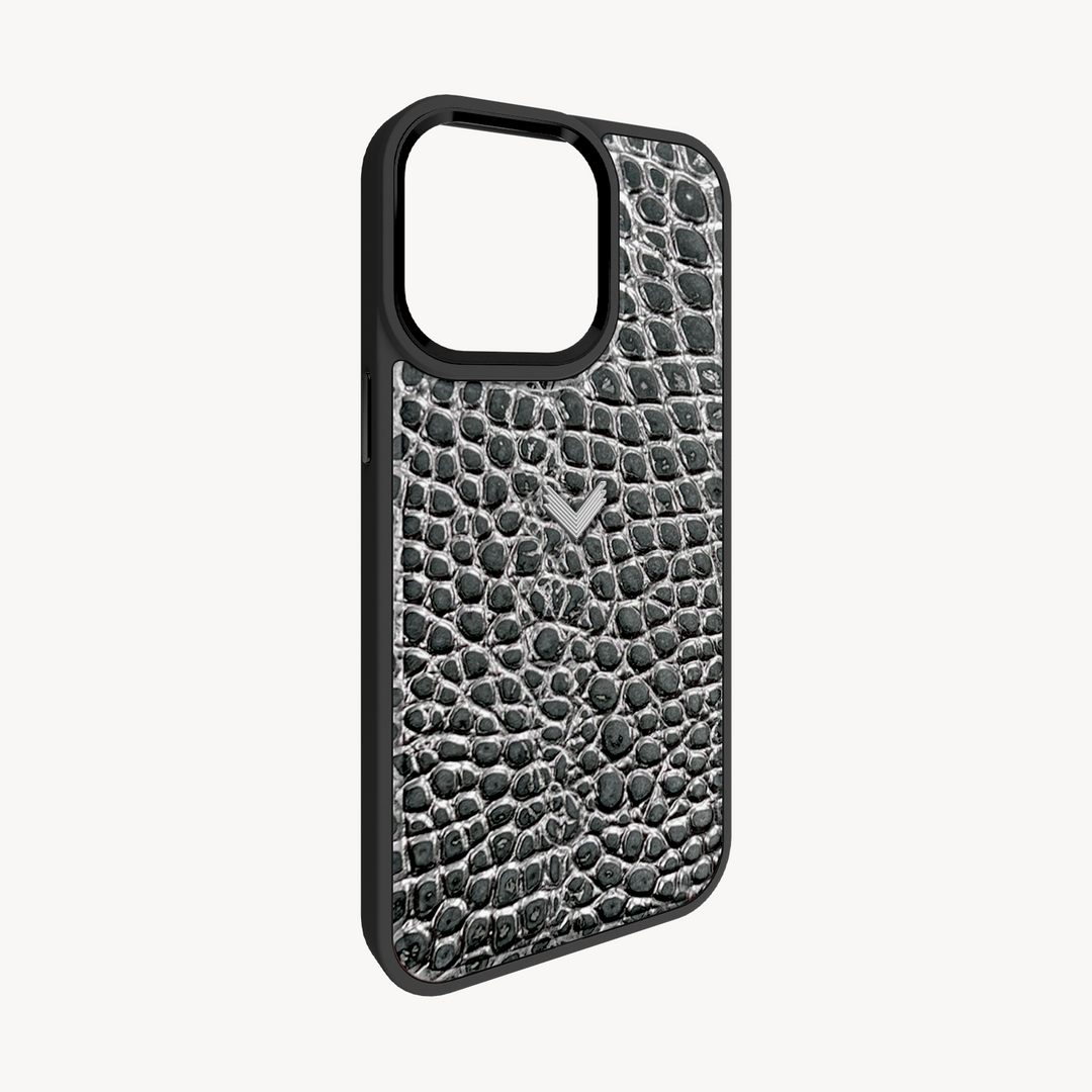 Husa Telefon iPhone 14 Pro, Piele Vitel, Textura Crocodil