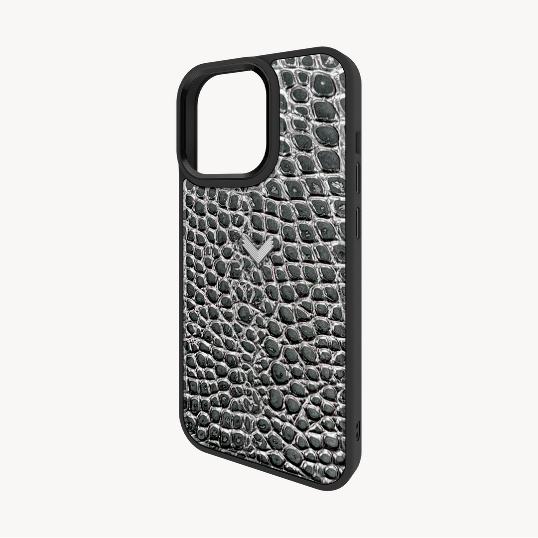 Husa Telefon iPhone 14 Pro, Piele Vitel, Textura Crocodil