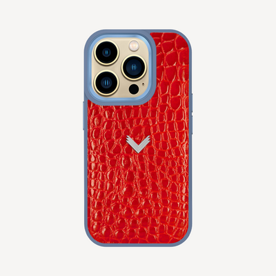 Husa Telefon iPhone 14 Pro, Piele Vitel, Textura Crocodil