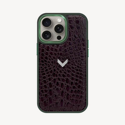 Husa Telefon iPhone 14 Pro Max, Piele Vitel, Textura Crocodil