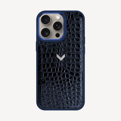 Husa Telefon iPhone 15 Pro, Piele Vitel, Textura Crocodil