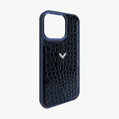 Husa Telefon iPhone 15 Pro, Piele Vitel, Textura Crocodil