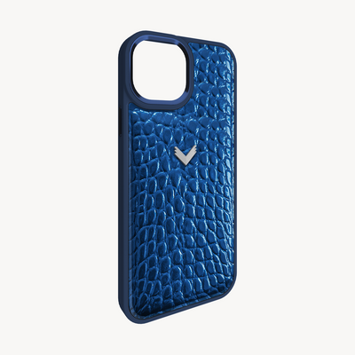 Husa Telefon iPhone 15 Plus, Piele Vitel, Textura Crocodil