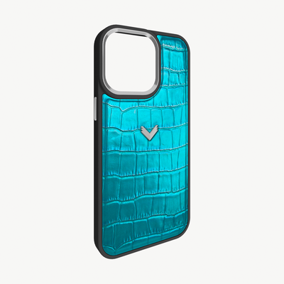 Husa Telefon iPhone 15 Pro Max, Piele Vitel, Textura Crocodil