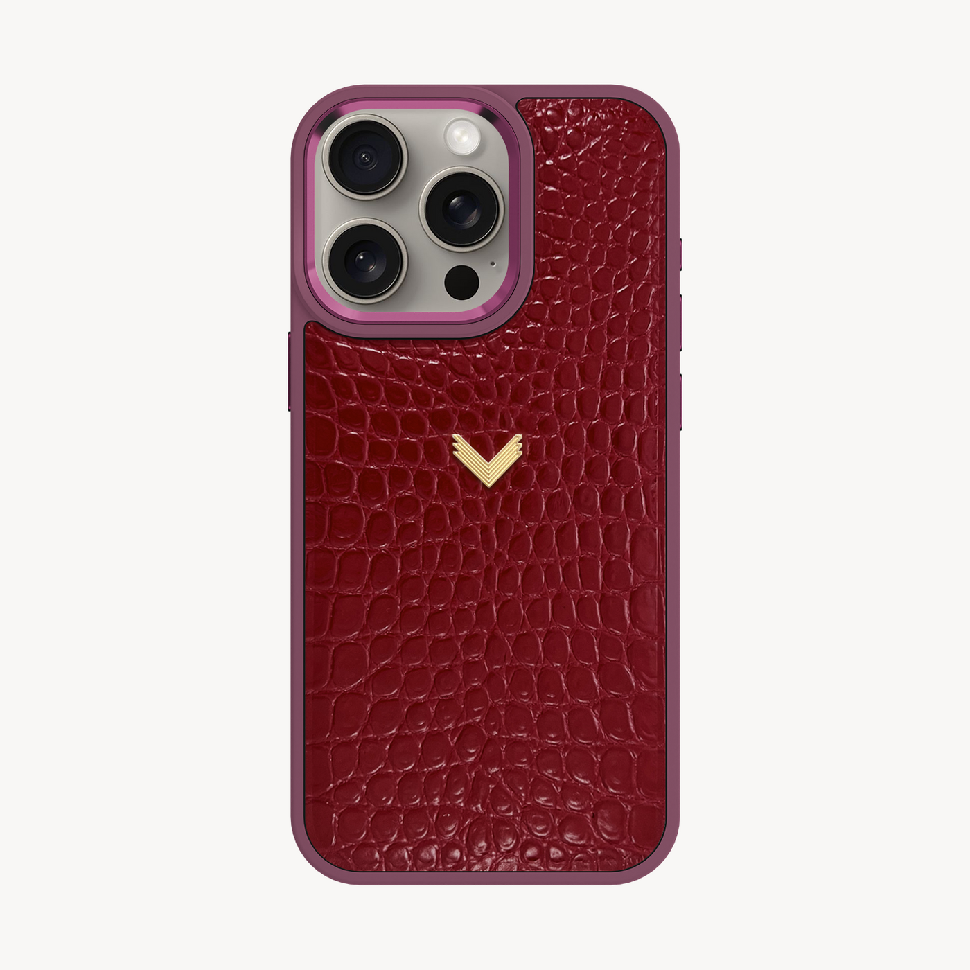 Husa Telefon iPhone 15 Pro, Piele Vitel, Textura Crocodil