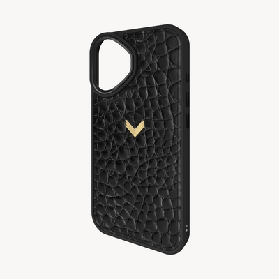 Husa Telefon iPhone 16 Plus, Piele Vitel, Textura Crocodil