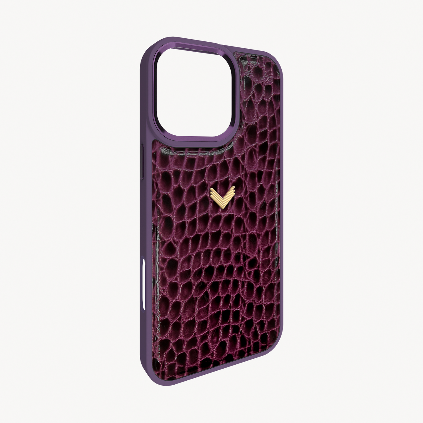 Husa Telefon iPhone 16 Pro, Piele Vitel, Textura Crocodil