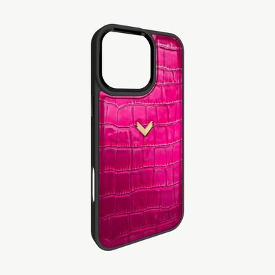 Husa Telefon iPhone 16 Pro Max, Piele Vitel, Textura Crocodil