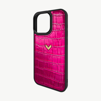Husa Telefon iPhone 16 Pro Max, Piele Vitel, Textura Crocodil