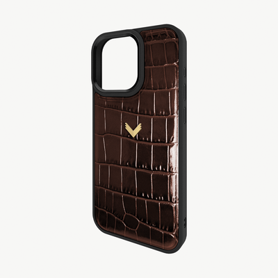 Husa Telefon iPhone 16 Pro Max, Piele Vitel, Textura Crocodil