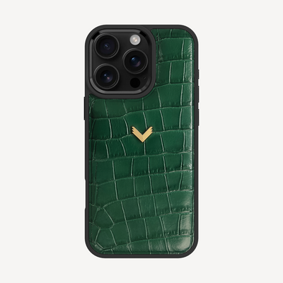 Husa Telefon iPhone 16 Pro Max, Piele Vitel, Textura Crocodil