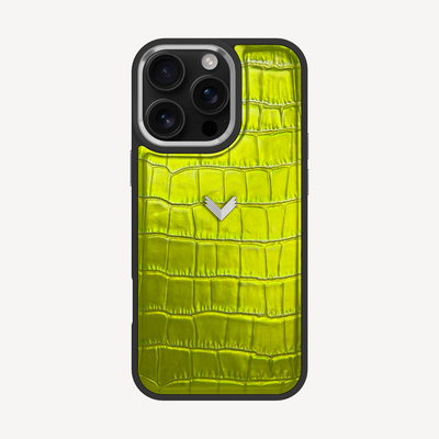 Husa Telefon iPhone 16 Pro Max, Piele Vitel, Textura Crocodil