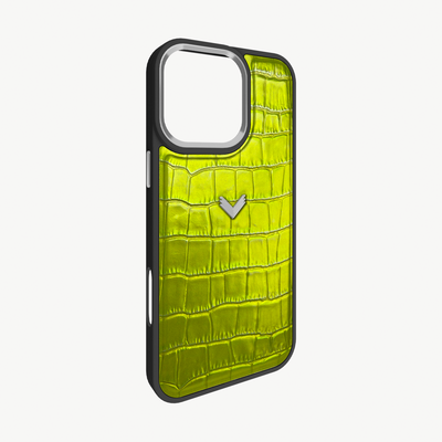 Husa Telefon iPhone 16 Pro Max, Piele Vitel, Textura Crocodil
