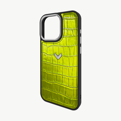 Husa Telefon iPhone 16 Pro Max, Piele Vitel, Textura Crocodil