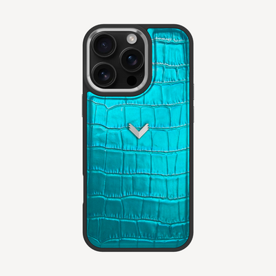 Husa Telefon iPhone 16 Pro Max, Piele Vitel, Textura Crocodil