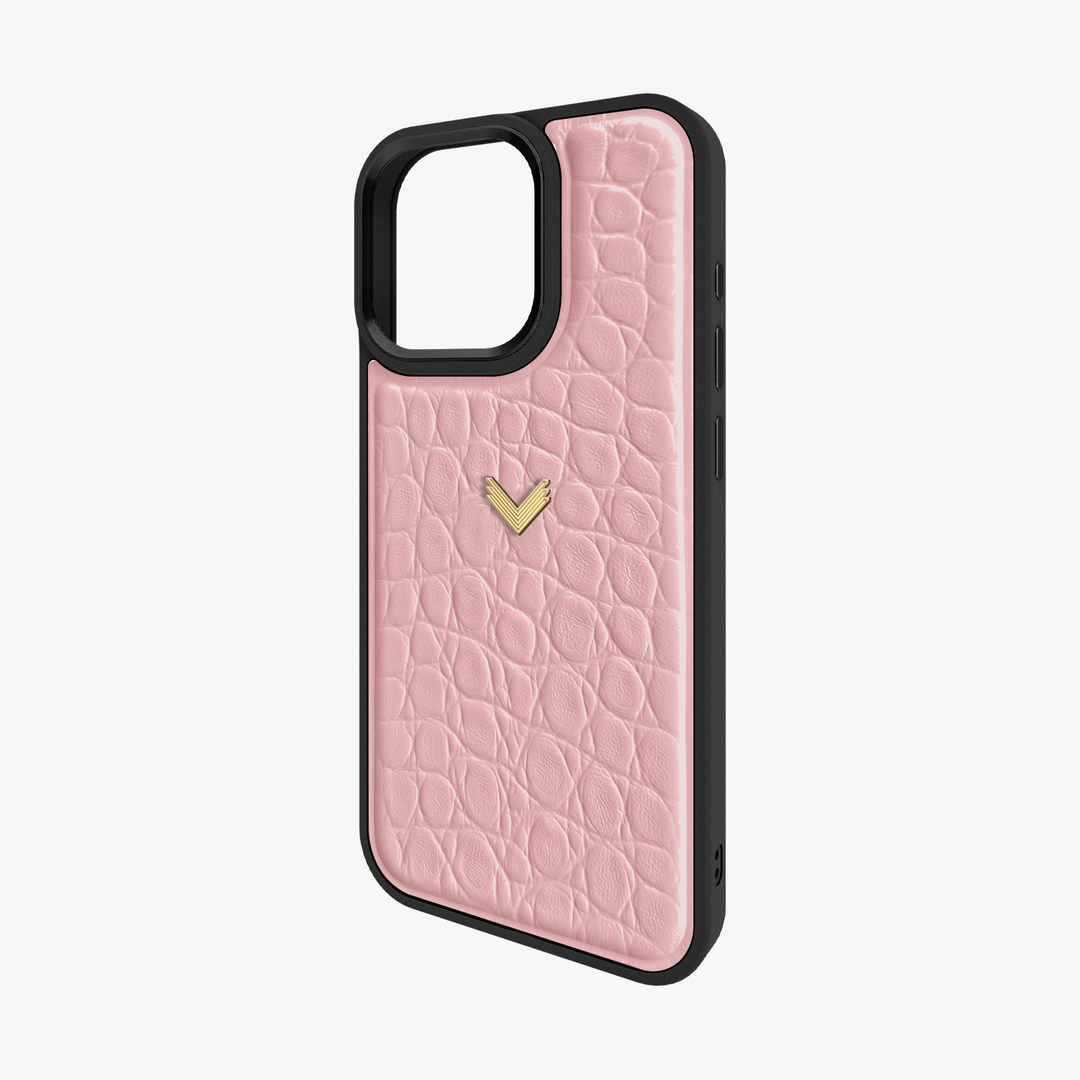 Husa Telefon iPhone 16 Pro, Piele Vitel, Textura Crocodil