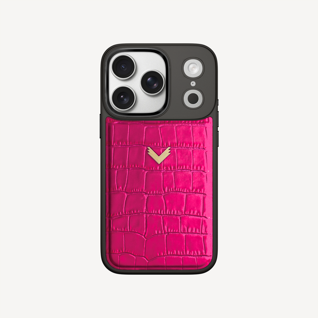 Husa Telefon iPhone 17 Pro, Piele Vitel, Textura Crocodil