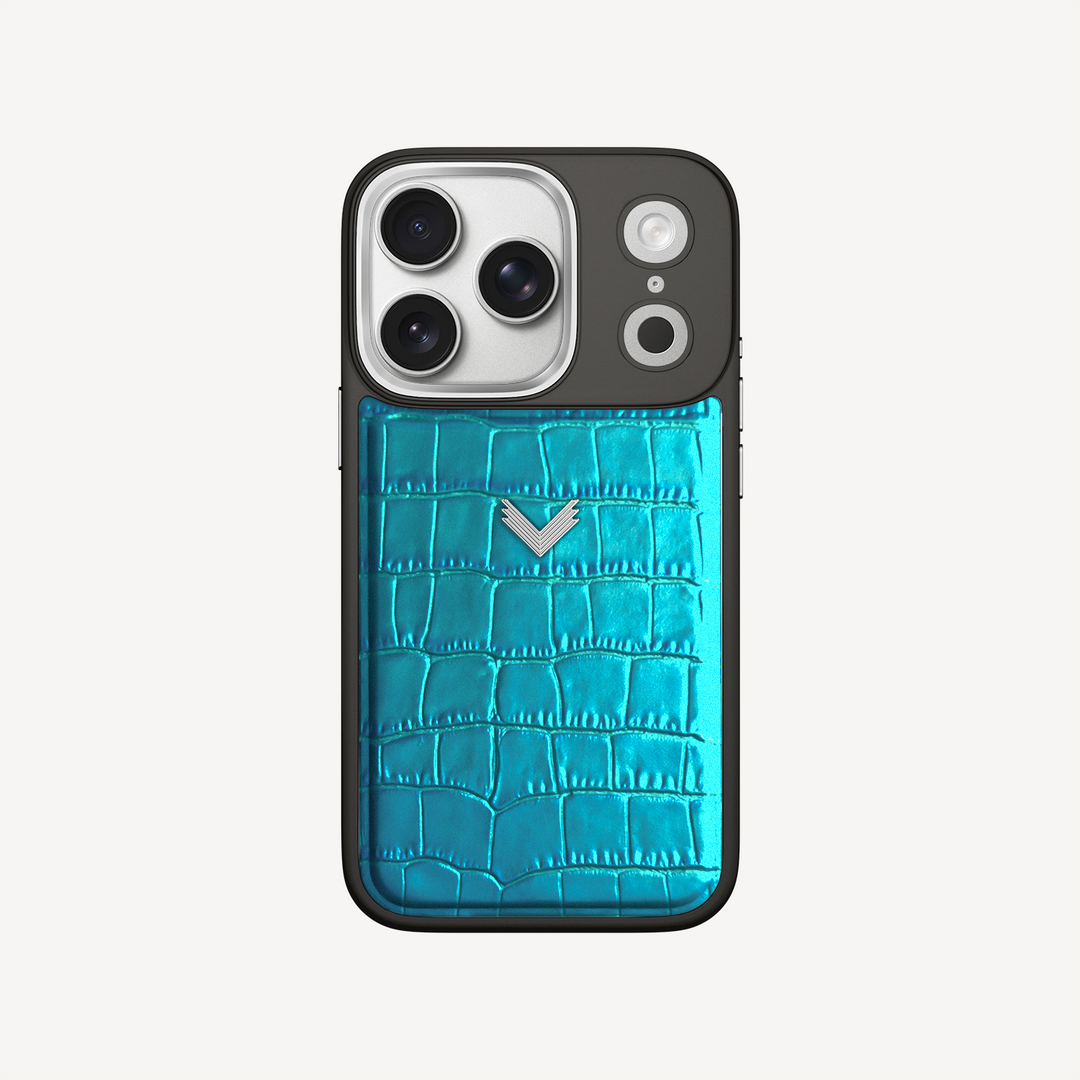 Husa Telefon iPhone 17 Pro, Piele Vitel, Textura Crocodil