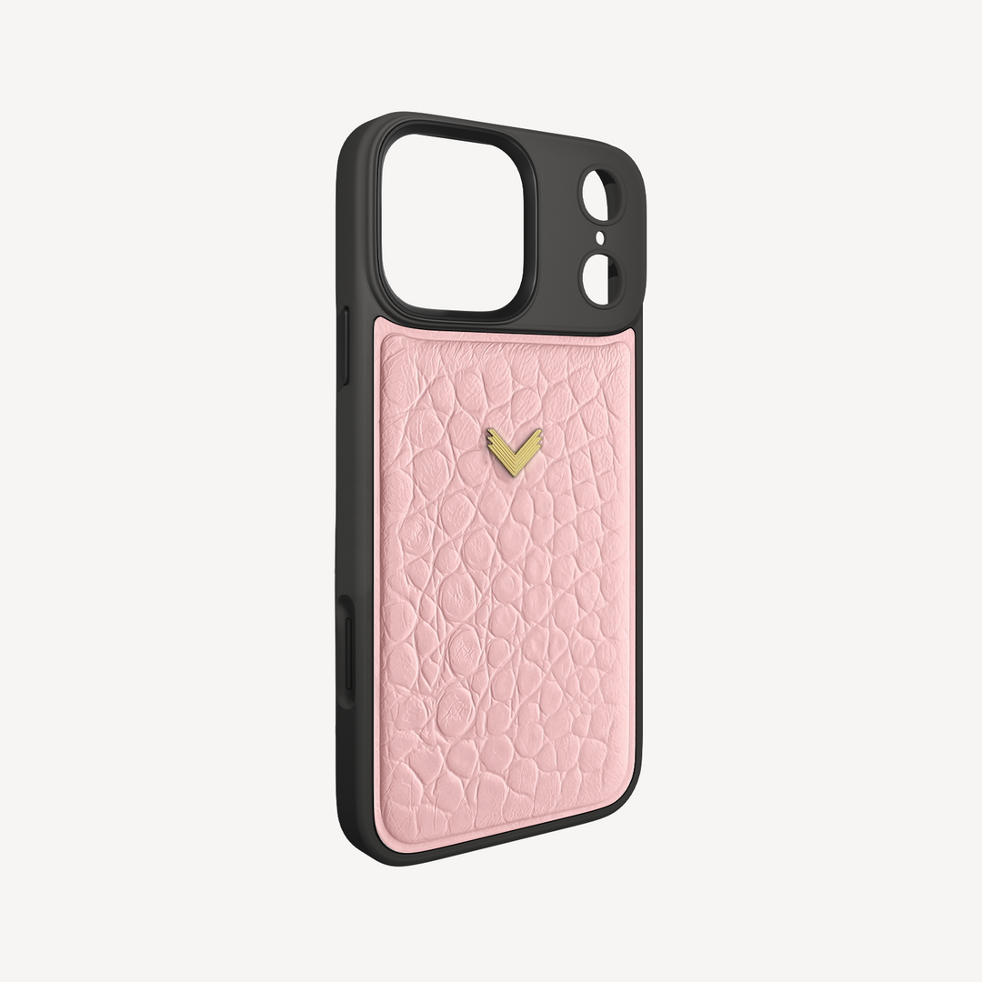 Husa Telefon iPhone 18 Pro, Piele Vitel, Textura Crocodil
