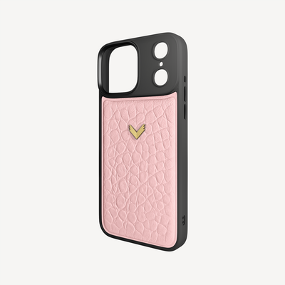 Husa Telefon iPhone 18 Pro, Piele Vitel, Textura Crocodil