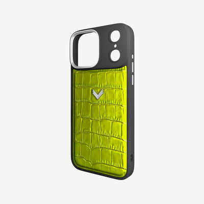 Husa Telefon iPhone 17 Pro Max, Piele Vitel, Textura Crocodil