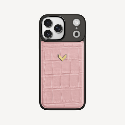 Husa Telefon iPhone 18 Pro Max, Piele Vitel, Textura Crocodil