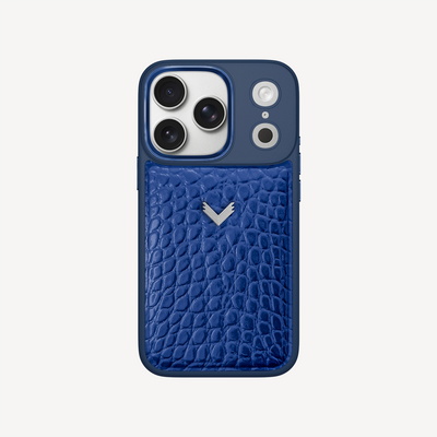 Husa Telefon iPhone 18 Pro, Piele Vitel, Textura Crocodil