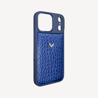 Husa Telefon iPhone 18 Pro, Piele Vitel, Textura Crocodil
