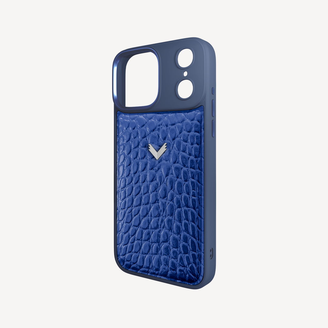 Husa Telefon iPhone 18 Pro, Piele Vitel, Textura Crocodil