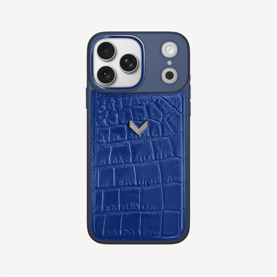 Husa Telefon iPhone 18 Pro Max, Piele Vitel, Textura Crocodil