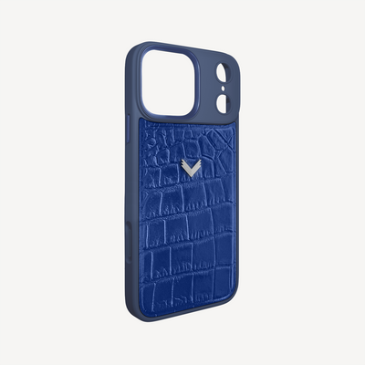 Husa Telefon iPhone 18 Pro Max, Piele Vitel, Textura Crocodil