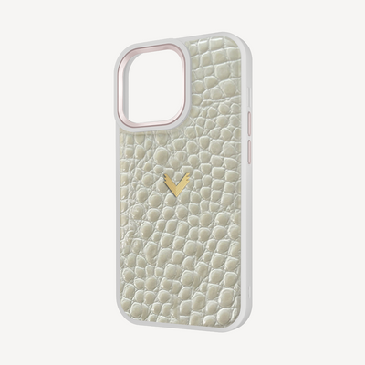 Husa Telefon iPhone 13 Pro, Piele Vitel, Textura Crocodil