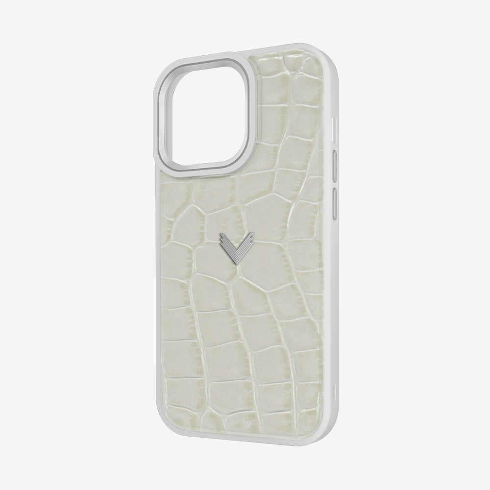 Husa Telefon iPhone 14 Pro, Piele Vitel, Textura Crocodil