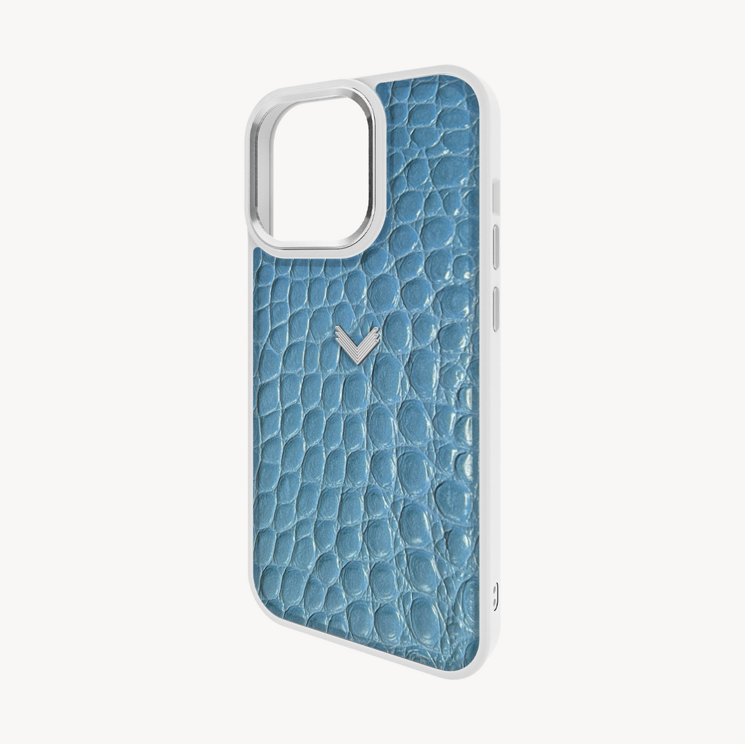 Husa Telefon iPhone 14 Pro, Piele Vitel, Textura Crocodil