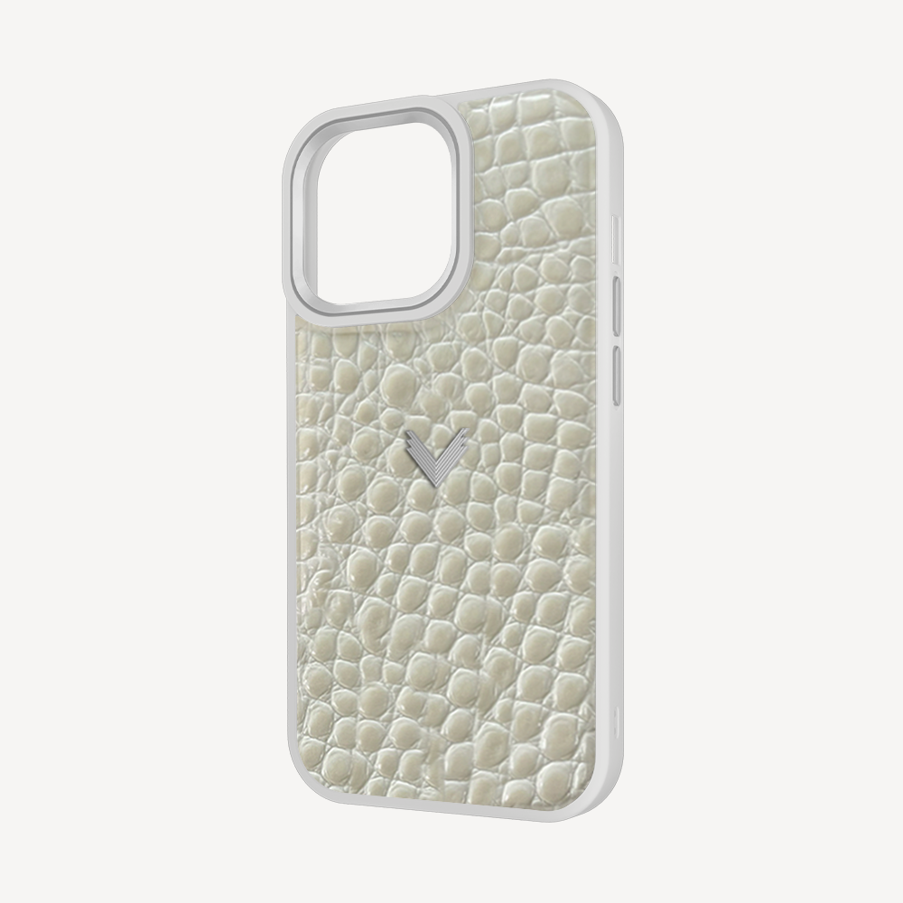 Husa Telefon iPhone 13 Pro, Piele Vitel, Textura Crocodil