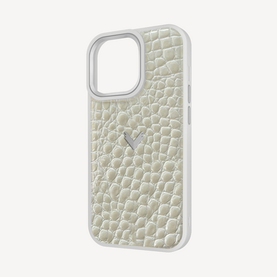 Husa Telefon iPhone 13 Pro, Piele Vitel, Textura Crocodil