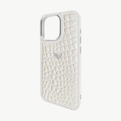 Husa Telefon iPhone 15 Pro, Piele Vitel, Textura Crocodil