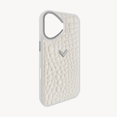 Husa Telefon iPhone 16 Plus, Piele Vitel, Textura Crocodil